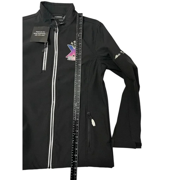 Alaska Airlines Jacket Womens L Black Decades of Awesome Logo Crew Flight NEW - Picture 8 of 9